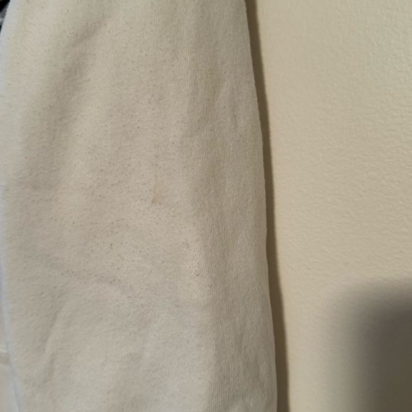 Aeropostale White Hoodie Blue Logo Full Zip Faux Lined Size Medium - Picture 13 of 15